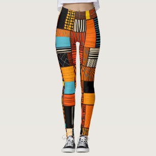 Leggings Impresión africana corta