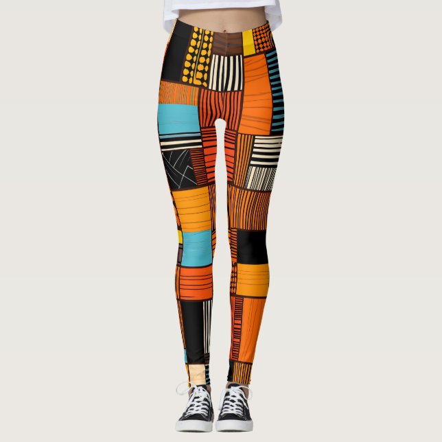 Leggings Impresión africana corta (Anverso)