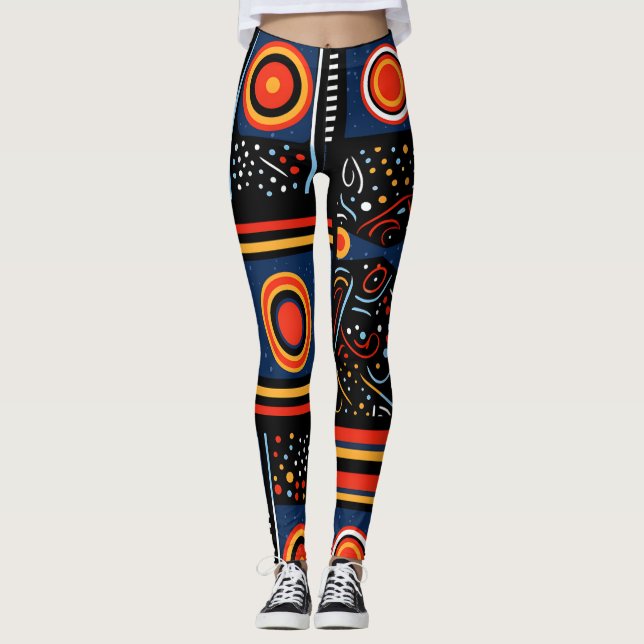 Leggings Impresión africana moderna (Anverso)