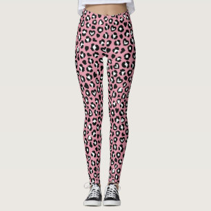 Leggings Impresión animal, leopardo rosado, puntos de chita