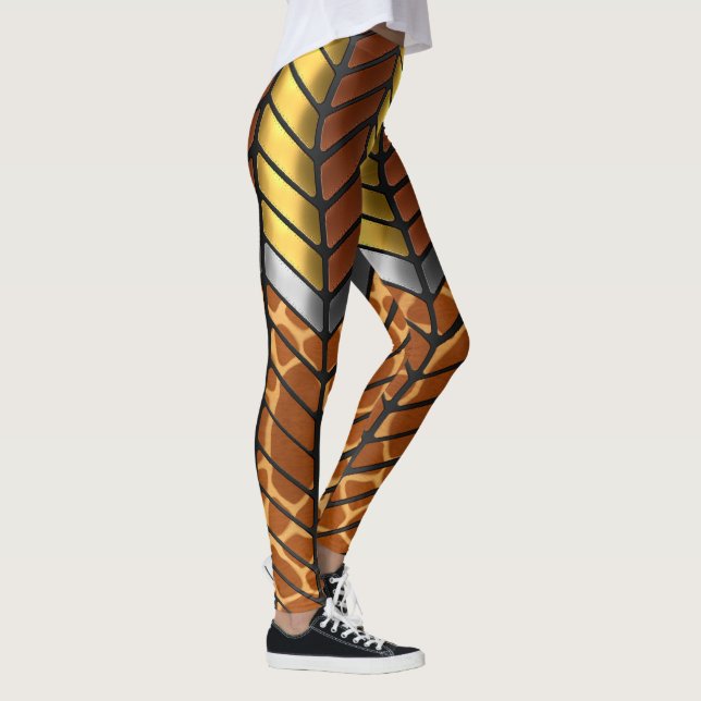 Leggings Impresión animal moderna de Zigzag Chevron (Derecha)