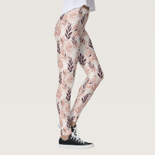 Leggings Impresión botánica de los tonos de la Tierra