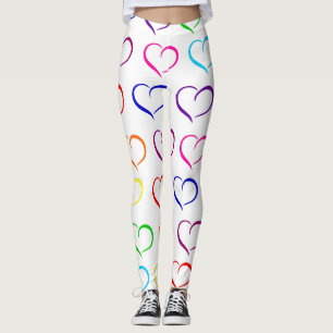 Leggings Impresión cardíaca arcoiris, El día de San Valentí