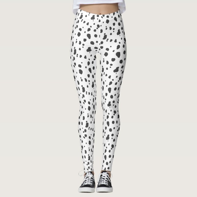 Leggings Impresión dálmata gris y blanca (Anverso)