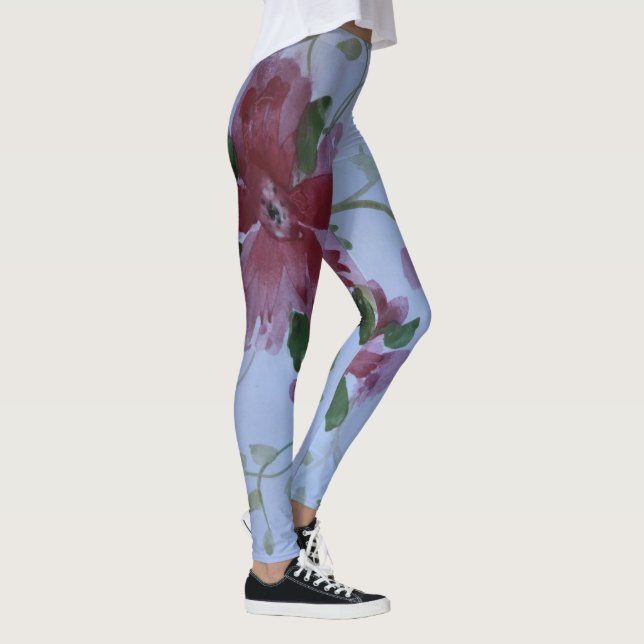 Leggings Impresión de acuarela con flores (Derecha)