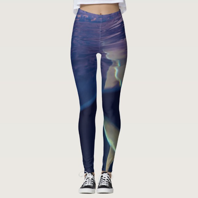 Leggings Impresión de aletas Fin Sunset Shark (Anverso)