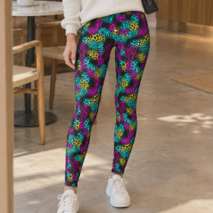 Leggings Impresión de animal mixto multicolor