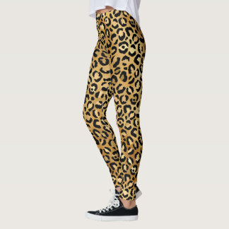 Leggings Impresión de animales de Leopard Gold
