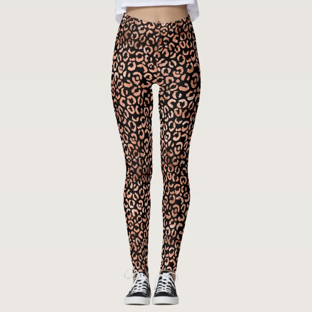 Leggings Impresión de animales de leopardo de Moda de monog (Anverso)