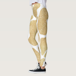 Leggings Impresión de animales de manchas grandes de vaca 
