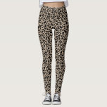 Leggings Impresión de animales leopardos<br><div class="desc">Un divertido par de leggings de huellas de leopardo negro y marrón. Elegante y moda,  diseñado para usted por Blackberry Boulevard.</div>