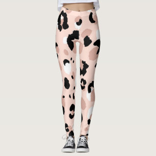 Leggings Impresión de animales leopardos abstractos moderno