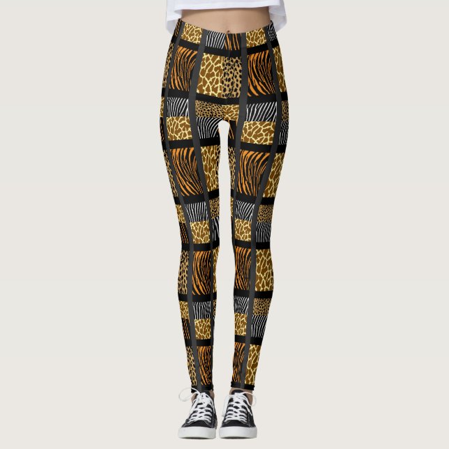 Leggings Impresión de animales mixtos (Anverso)