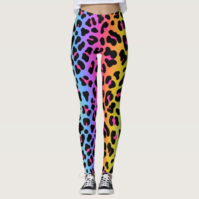Leggings Impresión de animalido arco iris (Anverso)