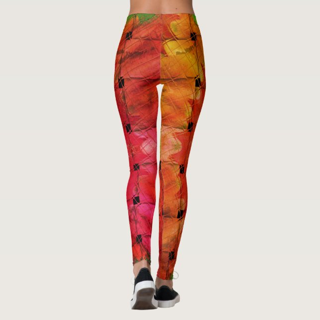 Leggings Impresión de arte de inspiración africana - Diseño (Reverso)