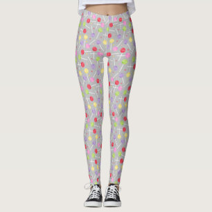 Leggings Impresión de candelabros coloridos para niños