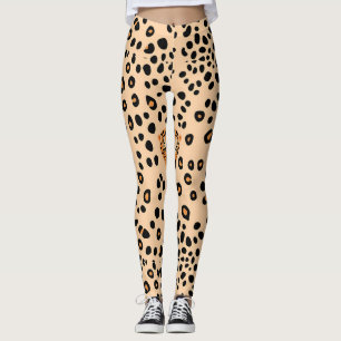Leggings Impresión de cara de leopardo feroz