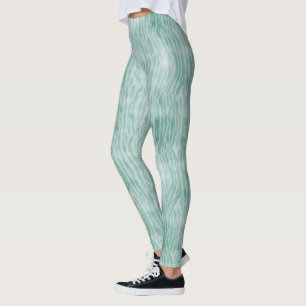 Leggings impresión de cebra de menta de bonito