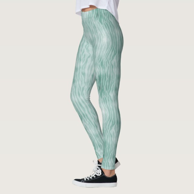 Leggings impresión de cebra de menta de bonito (Izquierda)