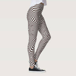 Leggings impresión de cebra en blanco y negro