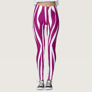 Leggings Impresión de cebra magenta