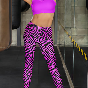 Leggings Impresión de cebra púrpura