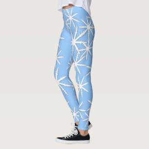 Leggings Impresión de copos de nieve