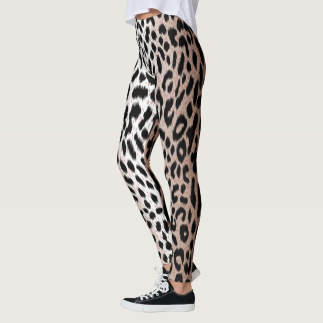 Leggings Impresión de dos tonalidades de leopardo de chita (Izquierda)
