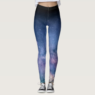 Leggings Impresión de espacio de galaxia