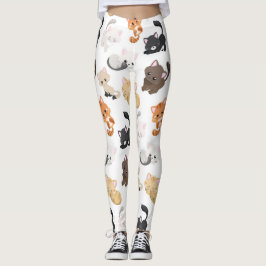 Leggings Impresión de gatos gitanos adorables
