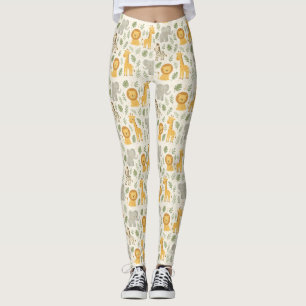 Leggings impresión de guardería de animales de safari