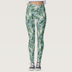 Leggings Impresión de Gypsophila y Eucalyptus
