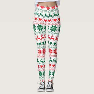 Leggings Impresión de Isla Roja Y Verde