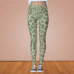 Leggings Impresión de jirafa verde sabio<br><div class="desc">Impresión de jirafa verde sabio</div>