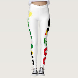 Leggings Impresión de la bandera de la dicha SKN de la isla