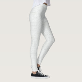 Leggings Impresión de la piel de cocodrilo blanco