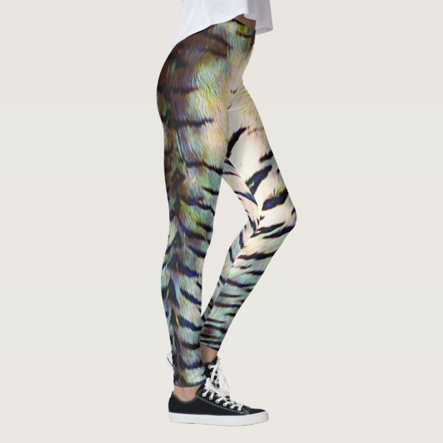 Leggings Impresión de la piel del tigre eléctrico (Derecha)