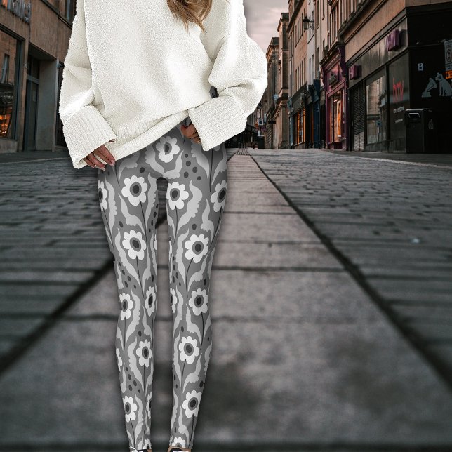 Leggings Impresión de las extravagantes flores de huevos de (Subido por el creador)