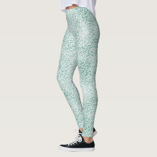 Leggings Impresión de Leopardo Blanco Girly Mint