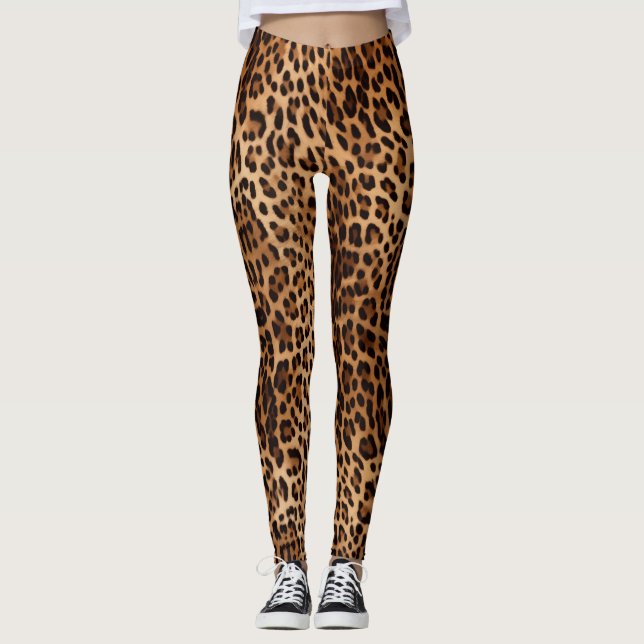 Leggings Impresión de leopardo de moda (Anverso)
