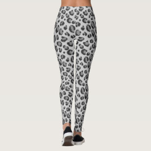 Leggings Impresión de leopardo de nieve