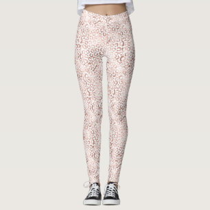 Leggings Impresión de Leopardo de Oro Rosa