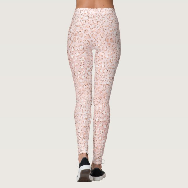 Leggings Impresión de leopardo de Purpurina rosa Rubor      (Reverso)