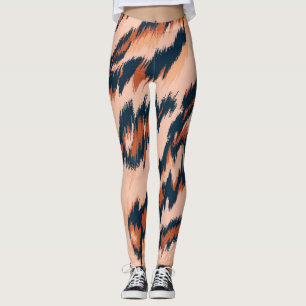 Leggings Impresión de leopardo: Diseño sin costura textil.