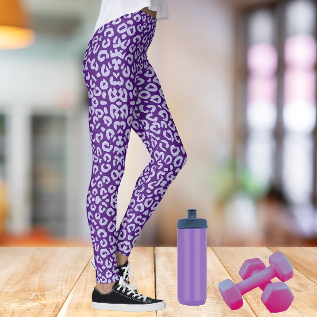 Leggings Impresión de leopardo morado y de lavanda (Subido por el creador)