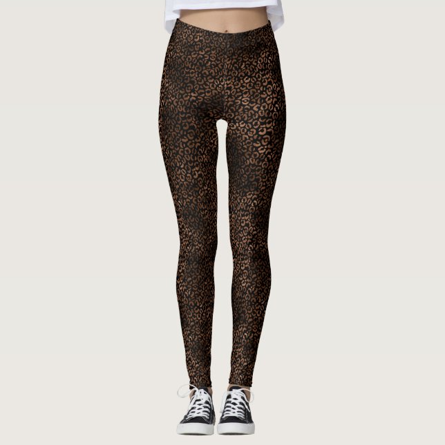 Leggings Impresión de Leopardo Negro Glam Brown (Anverso)