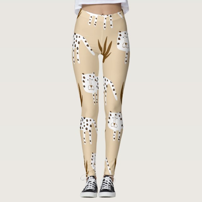 Leggings Impresión de leopardo: Patrón sin tiempo. (Anverso)