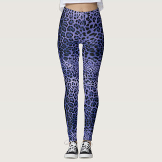 Leggings Impresión de leopardo púrpura