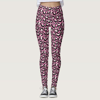 Leggings Impresión de leopardo rosa