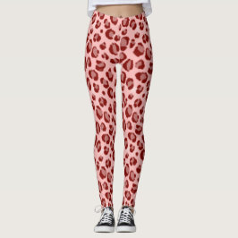 Leggings Impresión de leopardo rosa